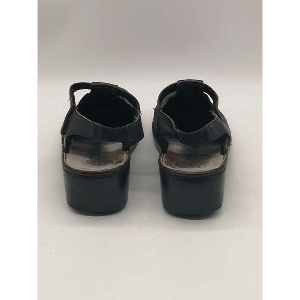 Cobbie Cuddlers Pumps Womens Black 8.5 Wide Slingback Leather Shoe Hook Loop - Picture 2 of 11
